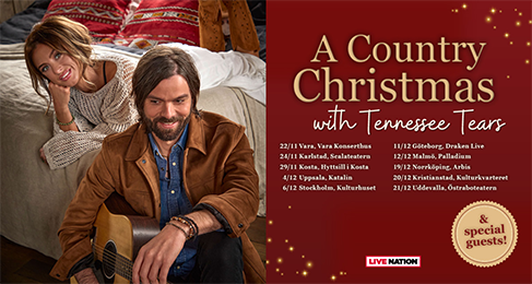 A COUNTRY CHRISTMAS WITH TENNESSEE TEARS, 22/11 2024 - 21/12 2024, Vara, Karlstad, Kosta, Uppsala, Stockholm, Gteborg, Malm, Norrkping, Kristianstad och Uddevalla 