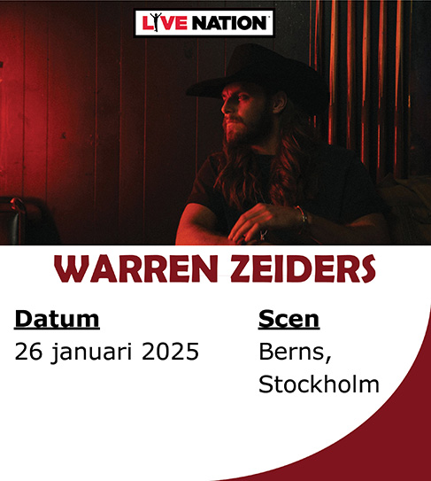 WARREN ZEIDERS, 26/1 2025 - 26/1 2025, Stockholm
